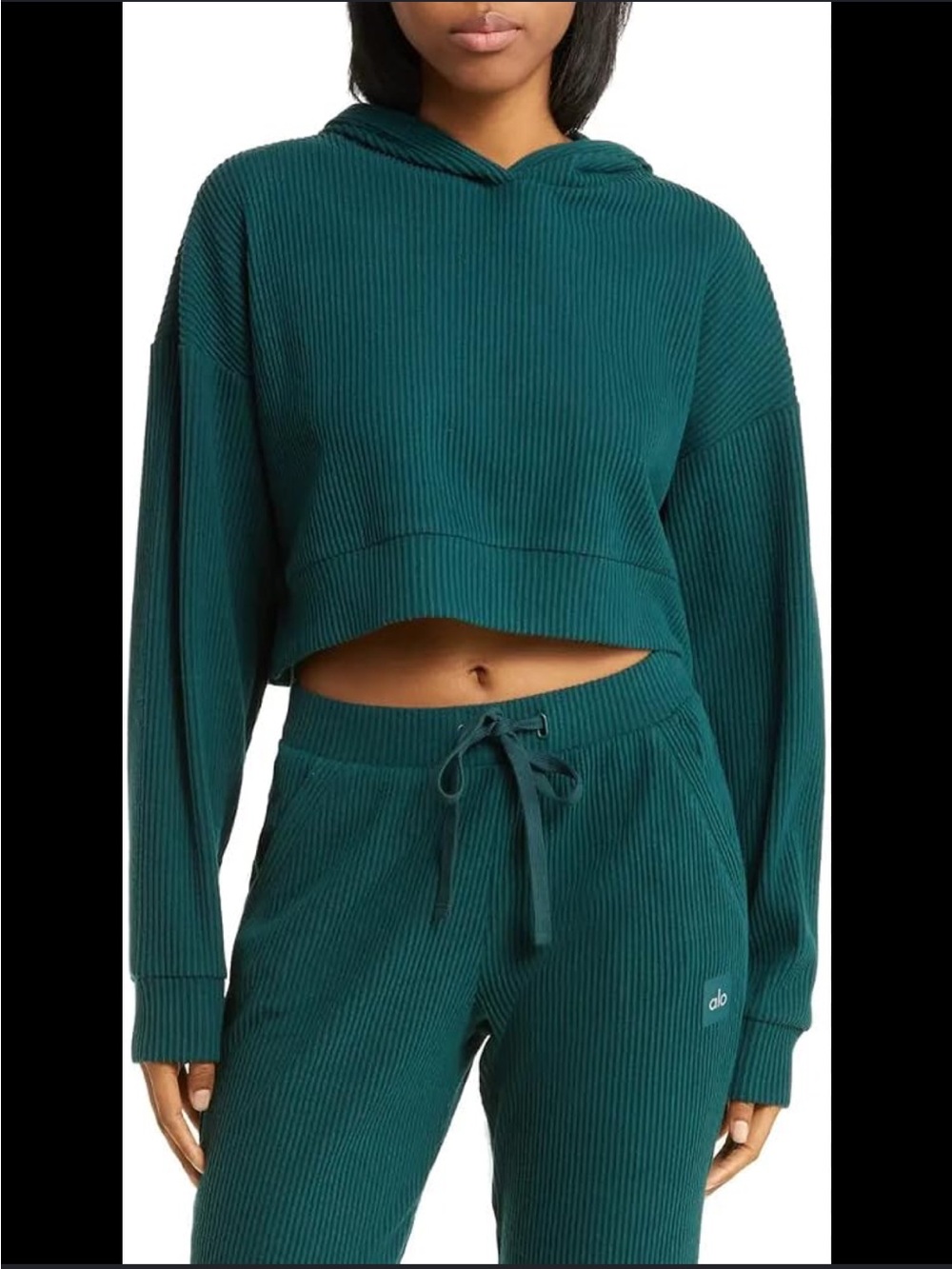 Alo Yoga Muse 2 Piece Cropped Hoodie and Jogger Set Small - Picture 8 of 8